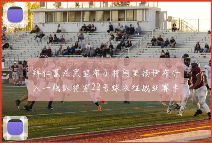 拜仁慕尼黑宣布小将阿里扬伊布升入一线队将穿22号球衣征战新赛季